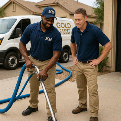 Professional carpet cleaning team working in Queen Creek